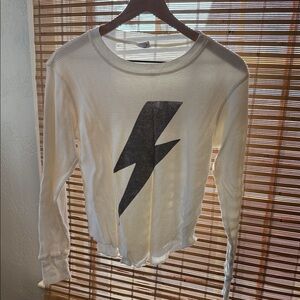 Classic White Waffle Knit Long Sleeve Top